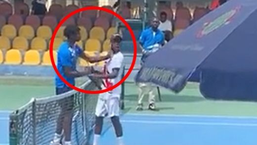 Emerging tennis player slaps opponent after loss, sparking ugly courtside brawl