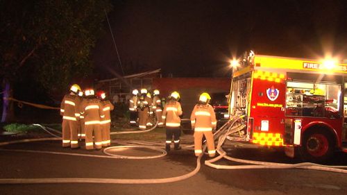 A suspicious fire has gutted a home in Beverly Hills, in Sydney's south. (9NEWS)
