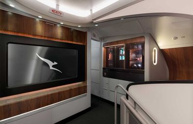 Qantas' upgraded A380 aircraft onboard lounge
