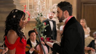 The Courtship season 1, episode 1. Ms. Remy receives a rose from a suitor.