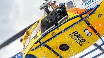 A woman was airlifted to Mackay Base Hospital following a Irukandji sting via the RACQ CQ Rescue helicopter.