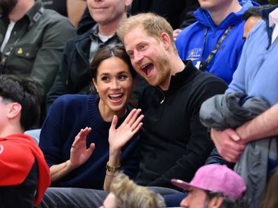 Prince Harry, Duke of Sussex and Meghan, Duchess of Sussex attend the Wheelchair Curling during the 2025 Invictus Games at The Hillcrest Recreation Centre on February 09, 2025 in Vancouver, British Columbia, Canada.