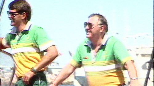 The businessman came to greater public prominence after bankrolling Australia's America's Cup win in 1983. (9NEWS)