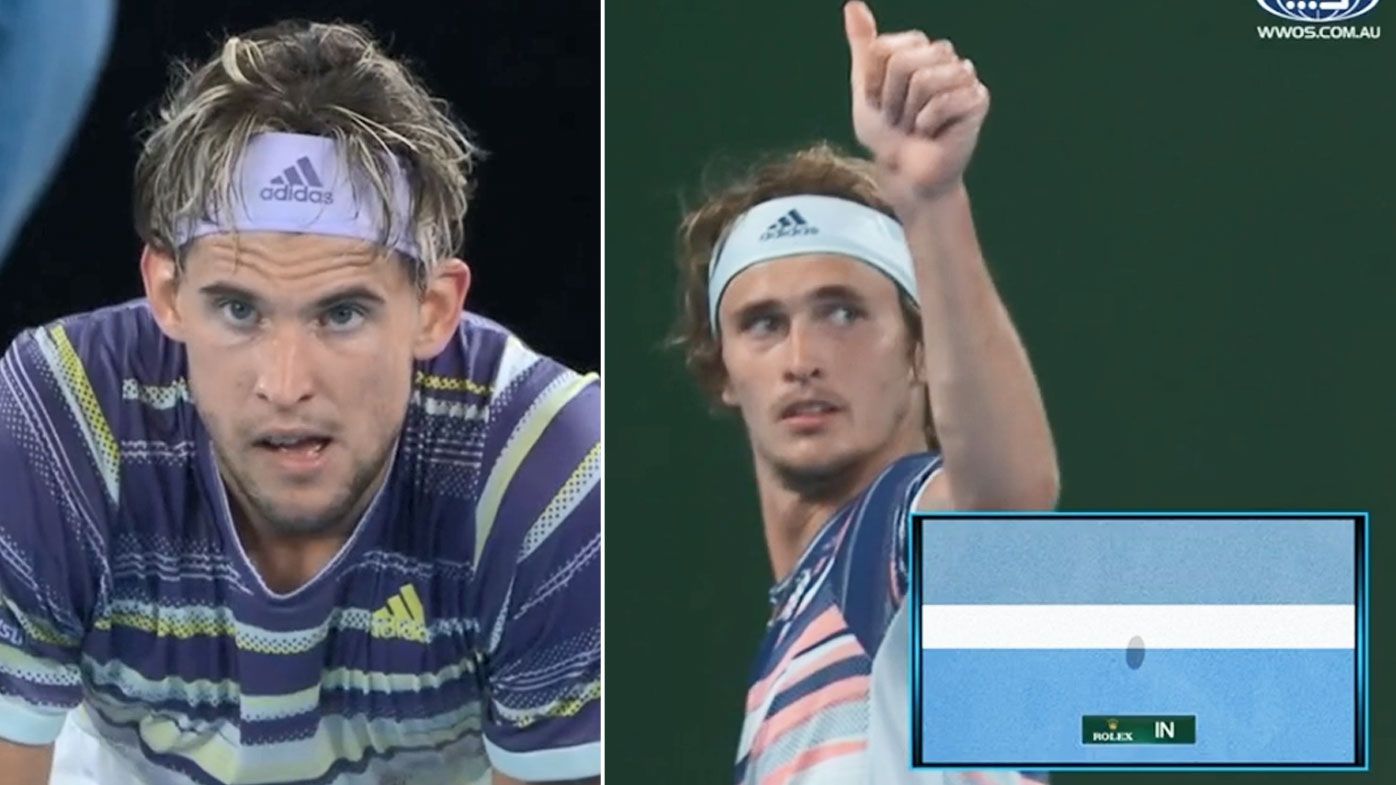 Dominic Thiem advised Zverev to challenge an out call in a brilliant act of sportsmanship