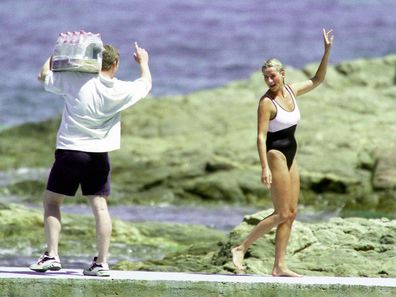 Trevor Rees-Jones and Princess Diana in St Tropez, summer 1997