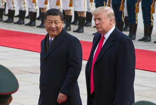 Xi Jinping with Donald Trump.