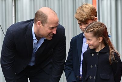 Prince William has a quiet word with Charlotte