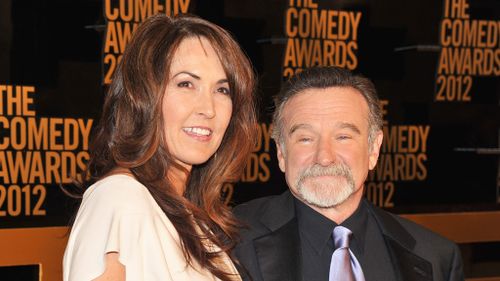  Susan Schneider and comedian Robin Williams attend The Comedy Awards 2012 at Hammerstein Ballroom on April 28, 2012 in New York City. (AFP)