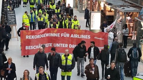 Hundreds of flights grounded at Berlin airports as ground crews strike