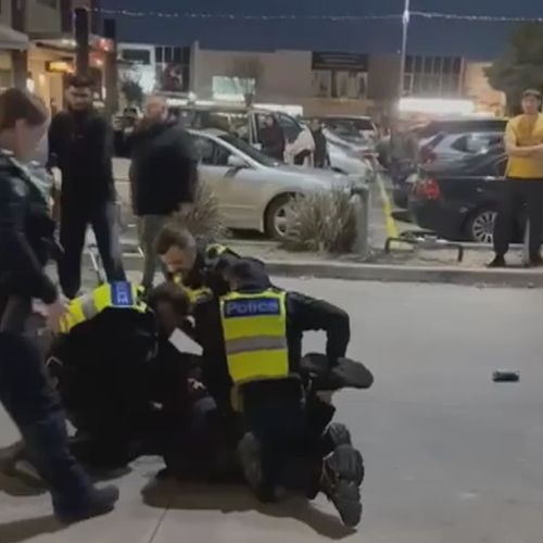 Police were forced to Taser the man outside the Hume Islamic Youth Centre.