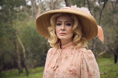 Miranda Otto as cult leader Adrienne Beaufort in 'The Clearing'.