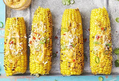 Mexican barbecue corn cobs