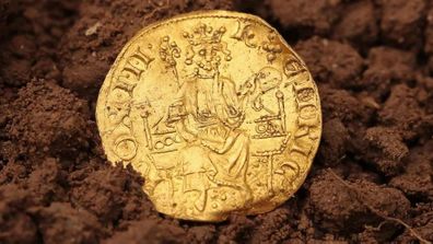 A British metal detectorist has thanked his kids after their encouragement helped him find one of England's first gold coins, which sold for $1.2 million.