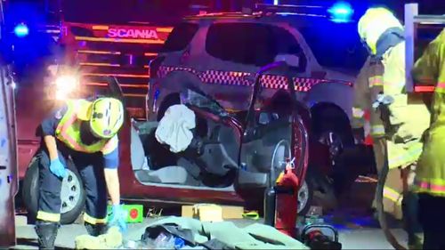 One person was killed and two injured in a crash in Yagoona in southwest Sydney.