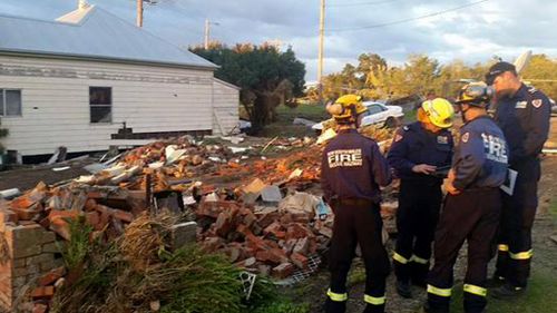 Authorities continue assessing the damage in Dungog. (NSW Fire and Rescue)