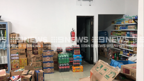 The Perth man allegedly tried to hide in a convenience store storage room.