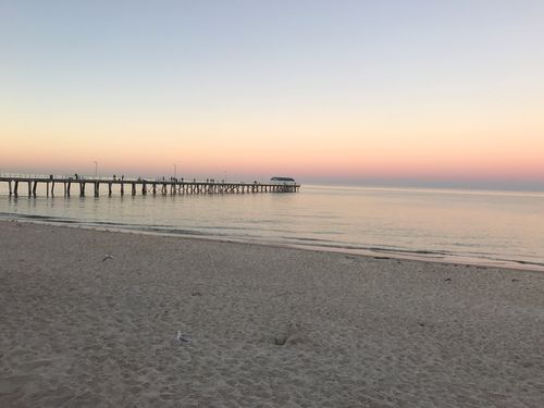 Henley Beach is already looking hot as South Australians brace for another heatwave. (Ben Avery)