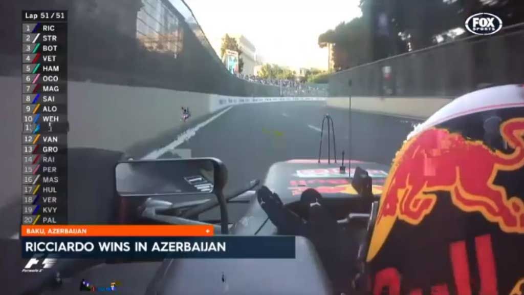 Ricciardo wins Azerbaijan Grand Prix