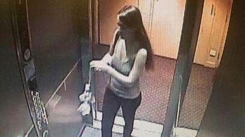 Ms Collombet was captured on CCTV in the hours before her death. (Queensland Police)