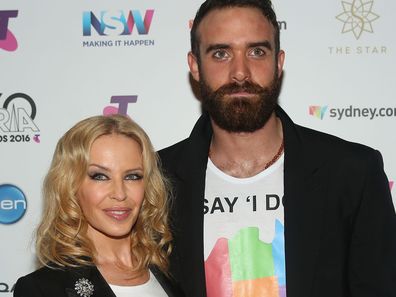 Kylie Minogue and Joshua Sasse