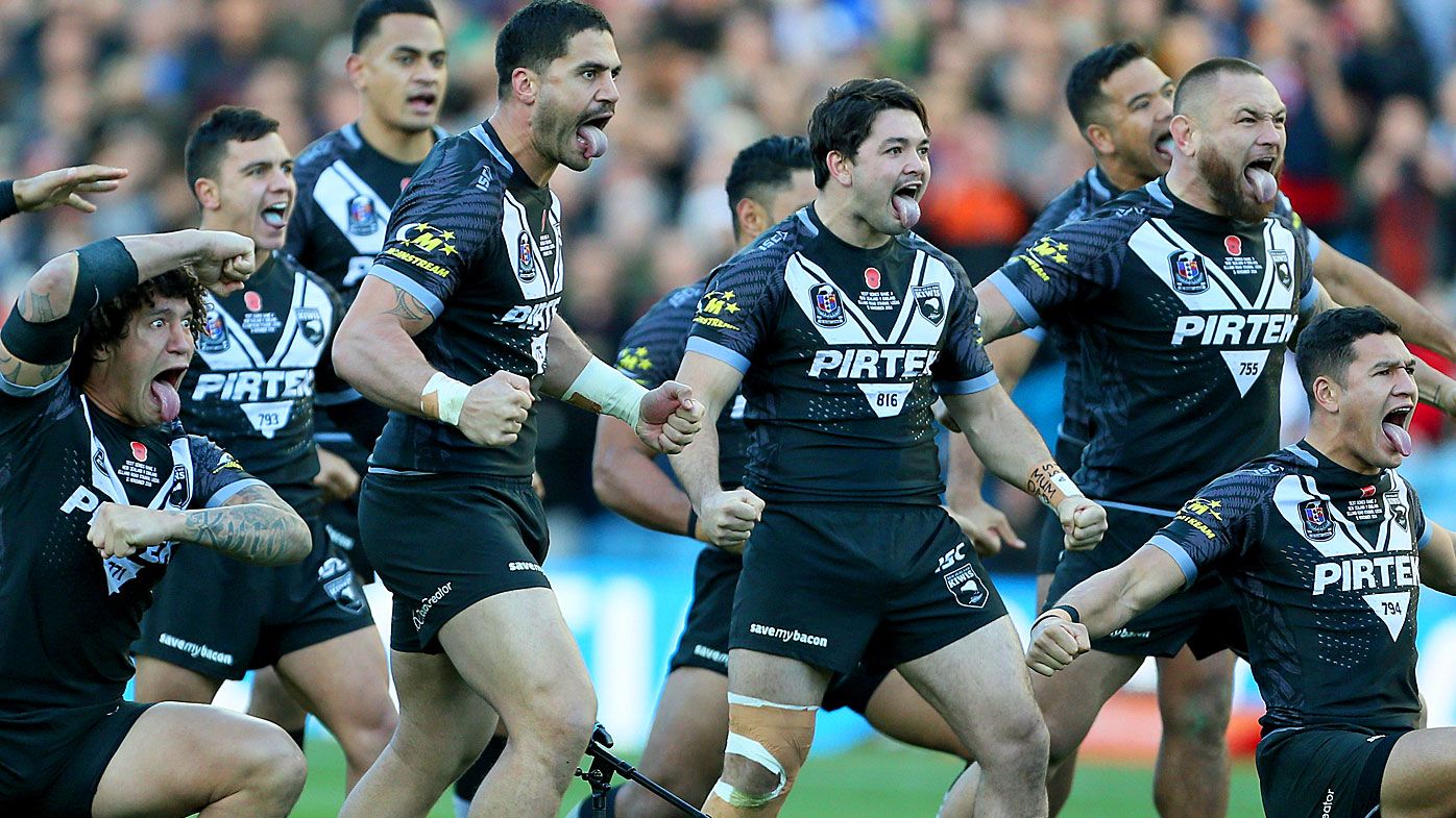 New Zealand players do the haka in 2018