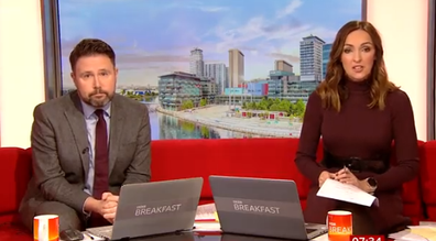 BBC Breakfast hosts John Kay and Sally Nugent explain the empty chair in their Westminster studio after MP skips booked interview