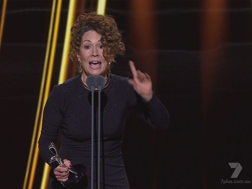 Kitty Flanagan wins first Logie of the night.