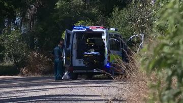 Paramedics at the scene. Picture: 9NEWS