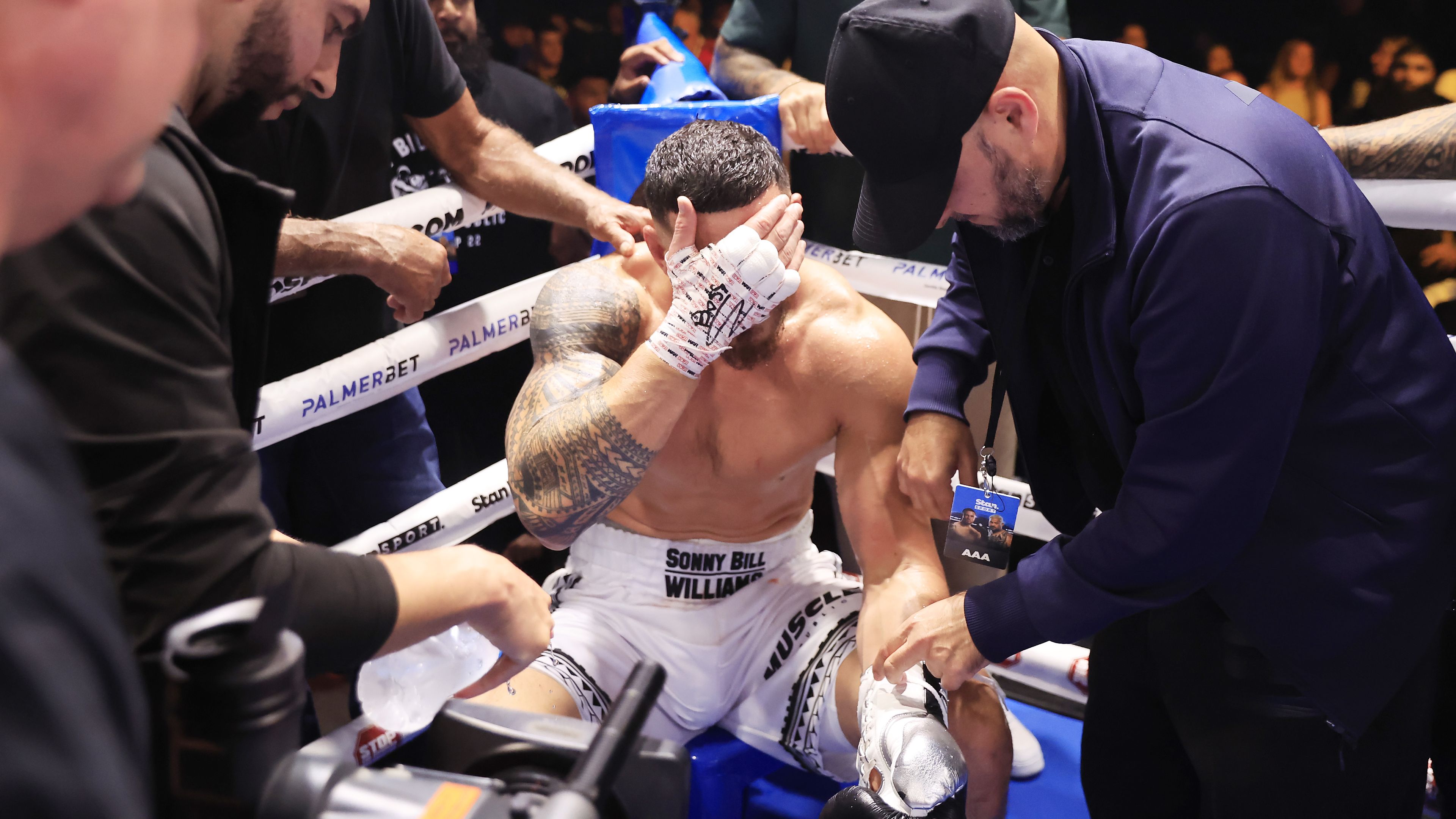 Sonny Bill Williams in his corner after his loss to Mark Hunt.