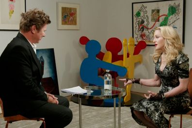 Richard Wilkins and Madonna during a 2015 interview.