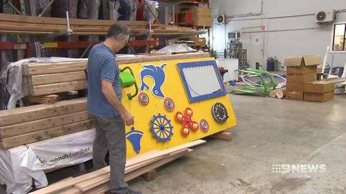 Don Wark has been manufacturing play equipment for more than 30 years. Picture: 9NEWS