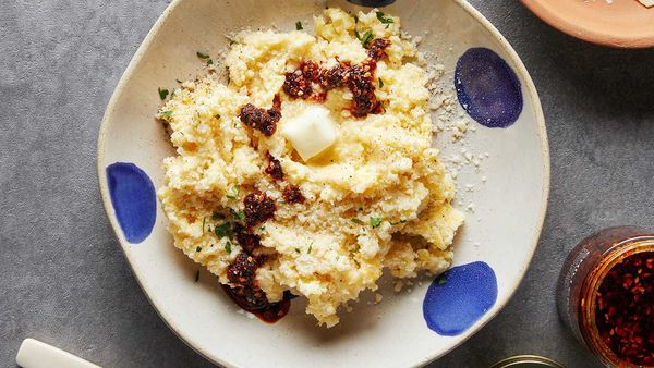 Microwave creamy polenta