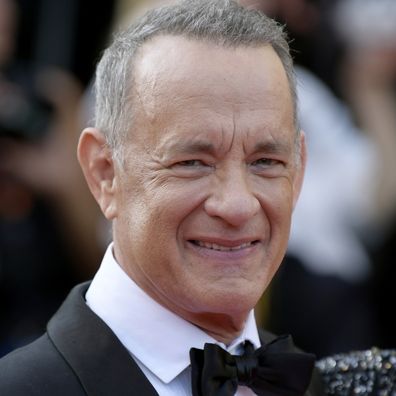 Tom Hanks attends the "Asteroid City" red carpet during the 76th annual Cannes film festival at Palais des Festivals on May 23, 2023 in Cannes, France 