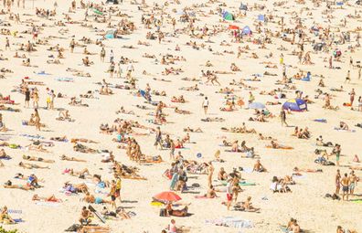 Crowds at Bondi Beach