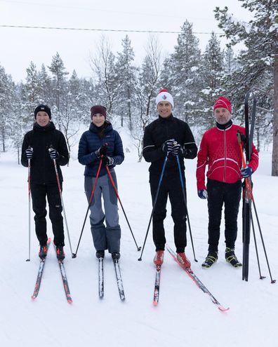 Queen Mary and King Frederik of Denmark in Finnish Lapland with Finland's President Alexander Stubb and his wife Suzanne ahead of their state visit on Monday March 3, 2025.