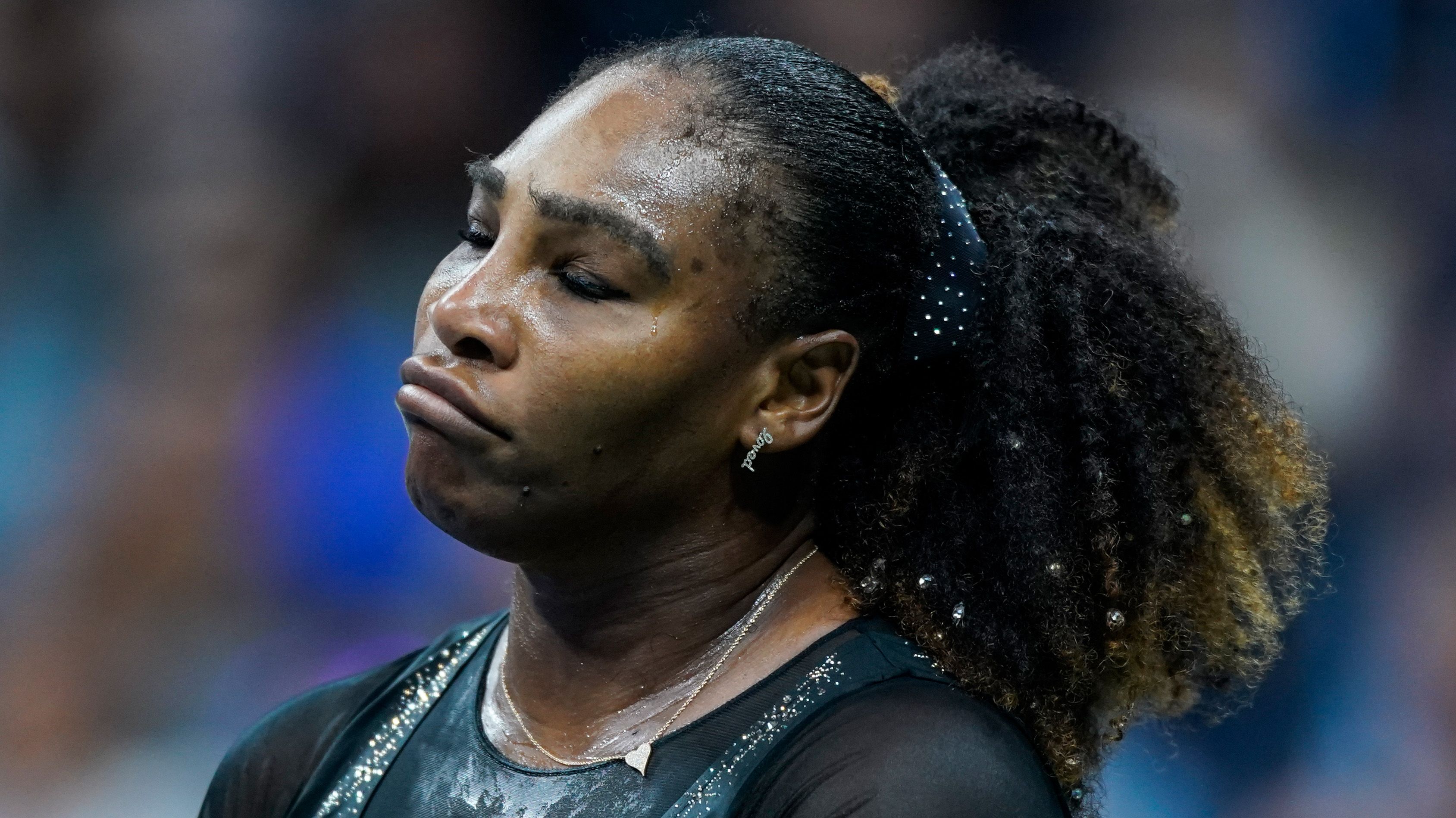 Serena Williams  reacts after losing a point against Ajla Tomlijanovic of Australia during the Women&#x27;s Singles Third  Round match at the USTA Billie Jean King National Tennis Center during the day 5 of the 2022 U.S. Open Tennis Tournament on September 2, 2022. In New York. (Photo by Eduardo MunozAlvarez/VIEWpress)