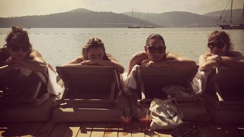 Moss had been with actress Sadie Frost and friends in Turkey. (Instagram/@sadieelizafrost) 