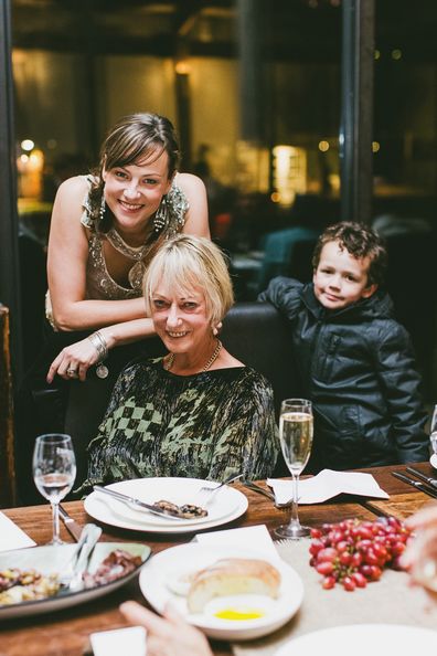 Liv, her mum and her oldest son Noah in 2013