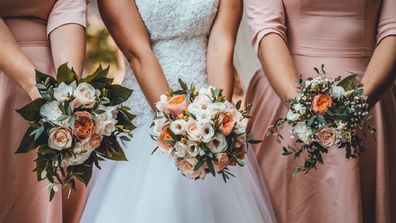 Bridesmaid arguing with bride