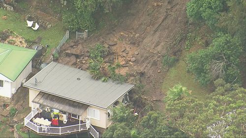 The landslide came close to completely destroying houses on Sydney's Northern Beaches.