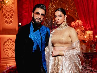 The wedding will be packed with celebrities. Actor Ranveer Singh and his wife and actor Deepika Padukone pose for a photo during the pre-wedding celebrations earlier this year. **This image is for use with this specific article only** 