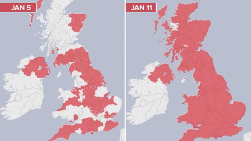 The so-called 'Aussie flu' spread rapidly across the UK in just a matter of days. (9news.com.au)