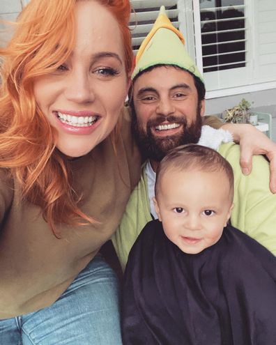 Jules and Cam share pictures of Ollie's first haircut. 