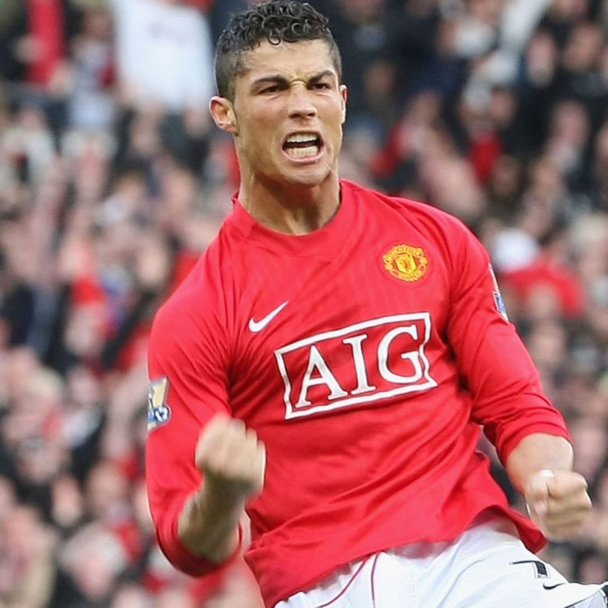 Cristiano Ronaldo of Manchester United in action during the Barclays