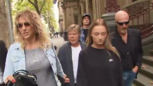 Hague's family defended the 44 year old outside the Supreme Court today. (9NEWS)