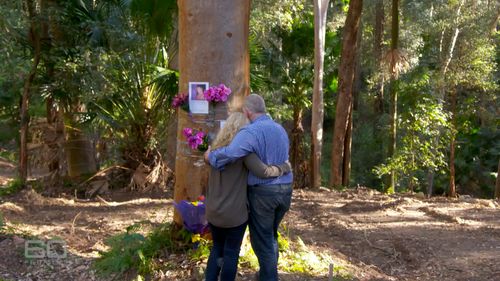 The Levesons at the site where Matthew's body was found. (60 Minutes)