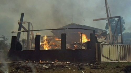 Fire tore through the coastal New South Wales town. (9NEWS)