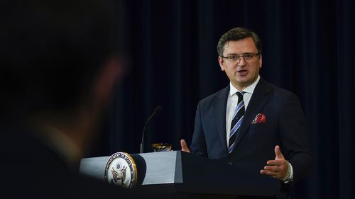 Ukraine's Foreign Minister Dmytro Kuleba told officials in Washington on Tuesday that sanctions against Russia will not be enough.