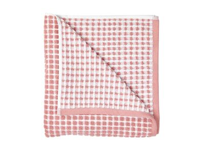 Pink grid cotton bath towel