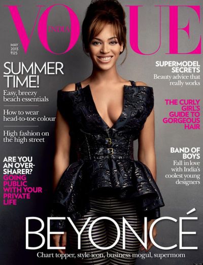 Beyoncé on the cover of <em>Vogue India</em> May 2013